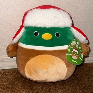 NWT Avery the Mallard Duck with Winter Hat Christmas 8” Squishmallow